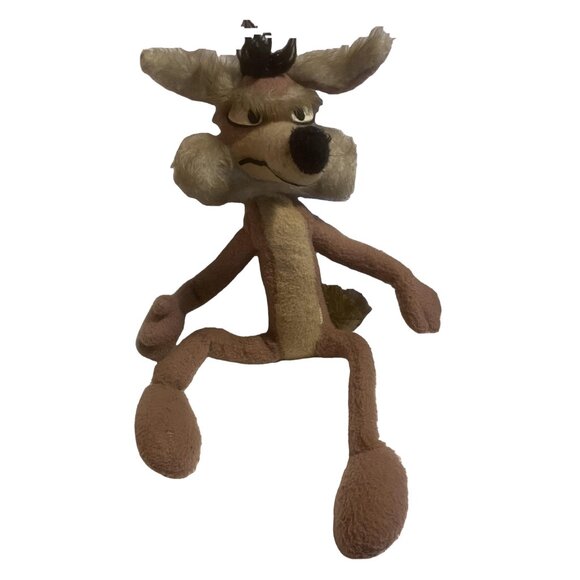 1971 VINTAGE Willie E Coyote Looney Tunes Warner Bros Poseable Wired Plush 28 in - Picture 1 of 11